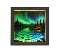 Coastal Lighthouses Sea Glass ShadowBox Night Lights -ShadowBox With Light