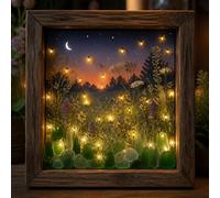 Coastal Lighthouses Sea Glass ShadowBox Night Lights -ShadowBox With Light