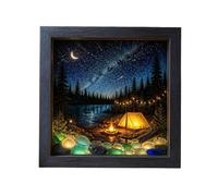 Coastal Lighthouses Sea Glass ShadowBox Night Lights -ShadowBox With Light