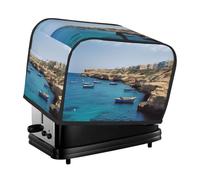 Coastal Of Malta Housse de protection matelassée pour machine à pain 2 tranches de grille-pain anti-poussière pour petit appareil de cuisine