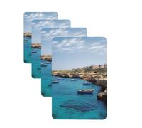 Coastal of Malta Lot de 4 désodorisants de voiture personnalisés pour homme et femme - Tablettes d'aromathérapie - Cartes parfumées à suspendre pour armoire de salle de bain
