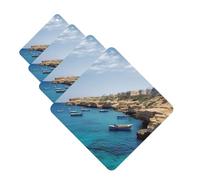 Coastal of Malta Lot de 4 désodorisants de voiture personnalisés pour homme et femme - Tablettes d'aromathérapie - Cartes parfumées à suspendre pour armoire de salle de bain