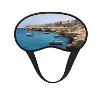 Coastal of Malta Masque de sommeil pour femmes, filles et hommes, masque doux et confortable avec sangle réglable pour les yeux, occultant, pour voyage, yoga, sieste, travail