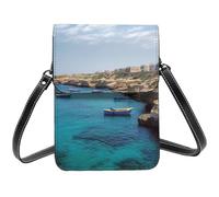 Coastal Of Malta Petit sac à bandoulière pour femme en cuir PU avec bandoulière
