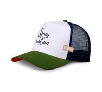 Coastal Surfin' Bird Blanc Vert Olive Casquette de Camionneur Ajustable