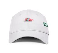 Coastal Surfs Haut 6 Panneaux Courbé Visière Cap Gris Clair Strapback Profil Bas