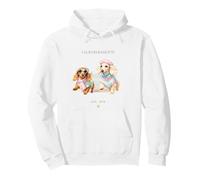 Coastal Tennis Teckel à Poils Longs Rouge et crème Sweat à Capuche