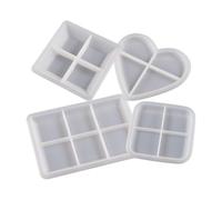 Coaster Mold Set - 4 Piece Soap Trinket Dish, Jewelry Holder Mould Use | Silicone Coaster Mold - 4 Piece Set for Soap Making Crafts | Flexible Material, Trinket Dish and Jewelry Holder Mould