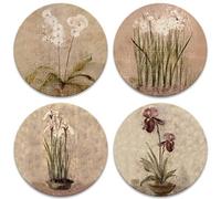 CoasterStone As465 Subtil Fleurs Absorbant sous-Verres, 4-1/10,2 cm, Lot de 4