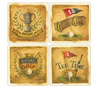 CoasterStone As9865 Grégoire Gorham-Antique Golf Collection Absorbant sous-Verres, 4-1/10,2 cm, Lot de 4
