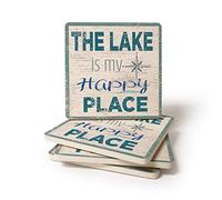 CoasterStone Lot de 4 Dessous de Verre absorbants Life is Better II