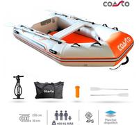COASTO Bateau pneumatique avec fond Dropstitch Dingi Annexe Bateau à moteur Bateau à rames 250cm