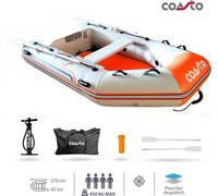COASTO Bateau pneumatique avec fond Dropstitch Dingi Annexe Bateau à moteur Bateau à rames 270cm