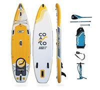 Coasto - Sup Stand-Up Paddle Gonflable All-Round Argo PB-CARG110B - Planche Dropstitch Double Couche - Pack Pagaie, Leash, Pompe, Sac de Transport et Kit - 335x84x15cm (11'x33 x6)