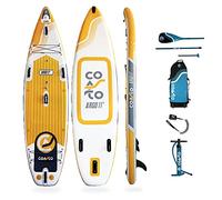 Coasto - Sup Stand-Up Paddle Gonflable All-Round Argo PB-CARG110DCB - Planche Dropstitch Double Couche et Double Chambre - Pack Pagaie, Leash, Pompe, Sac de Transport et Kit - 335x84x15cm (11'x33 x6)