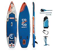 Coasto - Sup Stand Up Paddle Gonflable Touring Nautilus PB-CNAU118B - Planche Pneumatique Dropstitch - Pack Pagaie, Leash, Pompe, Sac de Transport et Kit - 355x86x15cm