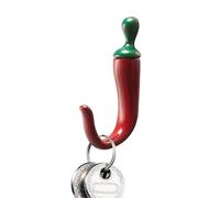 Coat Hooks - Chili Pepper Design Rust Proof Hat Hanger, Decorative Storage Hooks, Wall Mounted Organizer, Multi-Hook Rack for Shower, Kitchen, Closet, Bedroom, Dorm, Work