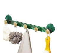 Coat Rack Wall Mount - Heavy Duty Decorative Adhesive Door Hanger, Space Saving Multi Hook Rail for Entryway, Modern Organization Hardware, Ideal for Bathroom Kitchen Bedroom