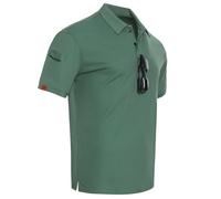 CoatCool Polo Homme Manches Courtes Polo Golf Séchage Rapide Polos D'été, T-Shirt Polo Sport Homme Respirant Polo Shirt Chemises Boutonnage Polo Mode Homme pour Outdoor Tennis Business, Vert, XL