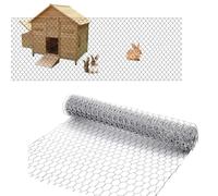 Coated Wire Fence, Mesh Chicken Fencing, Galvanized Wire Decorative Anti-Rust Yard Fence, Poultry Netting Cage for Garden and Balcony Use, for Versatile Protection, 15.75x196.85 Inches