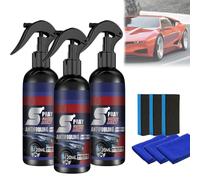 Coating Agent Spray, Festivalment Multi-functional Coating Renewal Agent, 3 in 1 Ceramic Car Spray High Protection, Car Scratch Quick Repair Nano Spray, Fast-Acting (3set)