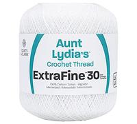 Coats Crochet 180.0201 Fil à crochet extra fin, 30, blanc