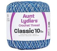 Coats Crochet Fil à crochet classique, 10, nuances de bleu