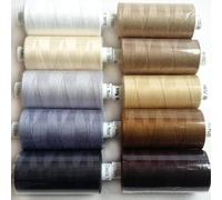 Coats Moon Thread 10 x Lune Polyester bobines Fils à Coudre sur de Couches 1000 m 120 de