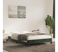 Coavain Cadre de Lit Velours Lit de Jour Polyvalent Meubles D'intérieur Décoration de la Chambre Aspect Élégant et Classique Vert Foncé 203x123x25 cm