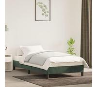 Coavain Cadre de Lit Velours Lit de Jour Polyvalent Meubles D'intérieur Décoration de la Chambre Aspect Élégant et Classique Vert Foncé 203x103x25 cm
