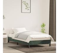 Coavain Cadre de Lit Velours Lit de Jour Polyvalent Meubles D'intérieur Décoration de la Chambre Aspect Élégant et Classique Vert Foncé 203x93x25 cm