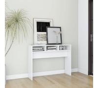 Coavain Table Console Blanc 105x30x80 cm Aggloméré étagère Arrière Canapé Meuble Entree Couloir Gueridon Haut Bureau Coiffeuseeuffet Cannage Salle a Manger Complete