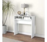 Coavain Table Console Blanc 78x30x80 cm Aggloméré Buffet Cannage Gueridon Haut Salle a Manger Complete étagère Arrière Canapéuureau Coiffeuse Meuble Entree Couloir