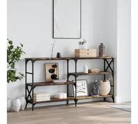 Coavain Table Console Chêne Fumé 150x29x76,5cm Bois D'ingénierie Salle a Manger Complete Buffet Cannage Bureau Extensible Commode Entree Couloir euble Entree Rangement Bout de Canape
