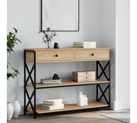 Coavain Table Console Chêne Sonoma 100x28x75cm Bois D'ingénierie Bureau Extensible Buffet Cannage Bout de Canape Salle a Manger Complete euble Entree Rangement Commode Entree Couloir