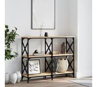 Coavain Table Console Chêne Sonoma 100x28x80,5cm Bois D'ingénierie Buffet Cannage Bout de Canape Meuble Entree Rangement Commode Entree Couloirralle a Manger Complete Bureau Extensible