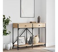 Coavain Table Console Chêne Sonoma 100x39x78,5cm Bois D'ingénierie Bout de Canape Salle a Manger Complete Bureau Extensible Commode Entree Couloir euble Entree Rangement Buffet Cannage