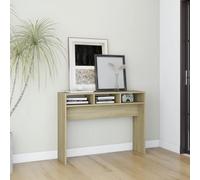 Coavain Table Console Chêne Sonoma 105x30x80cm Aggloméré Buffet Cannage Bureau Coiffeuse étagère Arrière Canapé Gueridon Hautralle a Manger Complete Meuble Entree Couloir