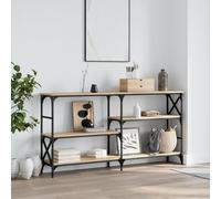 Coavain Table Console Chêne Sonoma 150x29x76,5cm Bois D'ingénierie Bout de Canape Bureau Extensible Buffet Cannage Meuble Entree Rangementeommode Entree Couloir Salle a Manger Complete