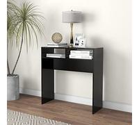Coavain Table Console Noir 78x30x80 cm Aggloméré Bureau Coiffeuse Salle a Manger Complete Meuble Entree Couloir Buffet Cannagedueridon Haut étagère Arrière Canapé