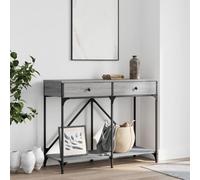 Coavain Table Console Sonoma Gris 100x39x78,5cm Bois D'ingénierie Meuble Entree Rangement Buffet Cannage Bout de Canape Bureau Extensibleralle a Manger Complete Commode Entree Couloir