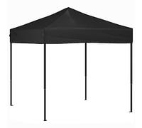 Coavain Tonnelle pliable noire 2 x 2 m - Résistante aux UV et à l'eau - Pour réunions de famille, barbecues, pique-niques, camping, fêtes d'anniversaire