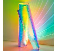 Coavas Film d'intimité pour fenêtre - Film en Verre dépoli - Bloque la Chaleur - Non adhésif - Autocollant décoratif pour Maison, Bureau, Salle de Bain - 200 x 45 cm - Arc-en-Ciel