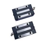 Coavoo Lot de 2 blocs de roulement HGH20, 20 mm HG20, linéaire Motion, coulisseau à billes linéaire, coulissant, blocs CA pour guide linéaire, rail de guidage HGH20 HGR20 comme kit CNC