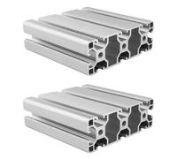 Coavoo Lot de 2 profilés en aluminium 40120 - 1940 mm - Type T - Argenté - 40 x 120 mm - Rail linéaire anodisé - Extrusion - Pour imprimante 3D DIY et CNC