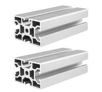 Coavoo Lot de 2 profilés en aluminium 4060 - 1940 mm - Type T - Argenté - 40 x 60 mm - Rail linéaire anodisé - Extrusion - Pour imprimante 3D DIY et CNC