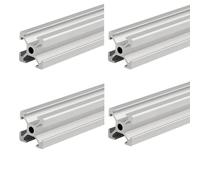 Coavoo Lot de 4 profilés en aluminium 1515 - 1940 mm - Type T - Argenté - 15 x 15 mm - Rail linéaire anodisé - Extrusion - Pour imprimante 3D DIY et CNC