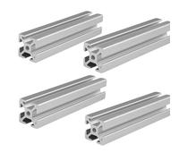 Coavoo Lot de 4 profilés en aluminium 2525 - 1940 mm - Type T - Argenté - 25 x 25 mm - Standard européen - Rail linéaire anodisé - Extrusion - Pour imprimante 3D DIY et CNC