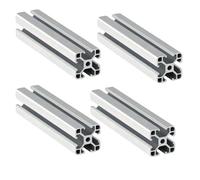 Coavoo Lot de 4 profilés en aluminium 3838 - 1940 mm - Type T - Argenté - 38 x 38 mm - Standard européen - Rail linéaire anodisé - Pour imprimante 3D DIY et CNC