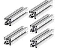 Coavoo Lot de 5 profilés en aluminium 3838 - 1940 mm - Type T - Argenté - 38 x 38 mm - Rail linéaire anodisé - Extrusion - Pour imprimante 3D DIY et CNC